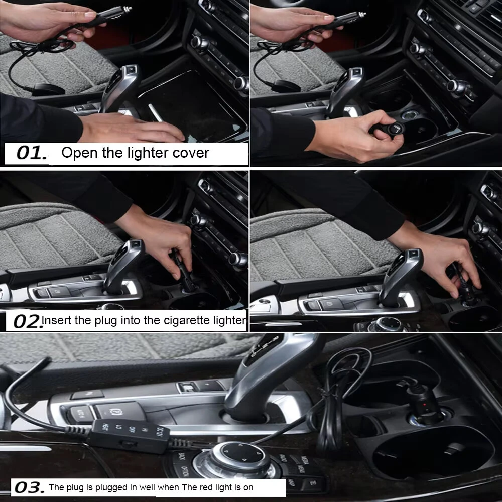 12V Auto Heated Car Seat Cover Rear Seat Heated Cushion Heating Warmer Cushions Auto Heating Seat Mat Electric Heating Pad — view 4