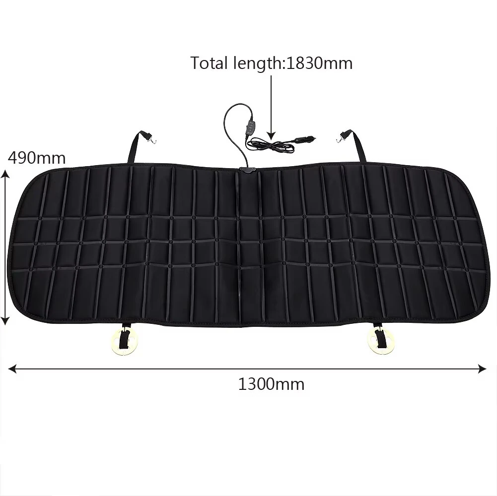 12V Auto Heated Car Seat Cover Rear Seat Heated Cushion Heating Warmer Cushions Auto Heating Seat Mat Electric Heating Pad — view 6