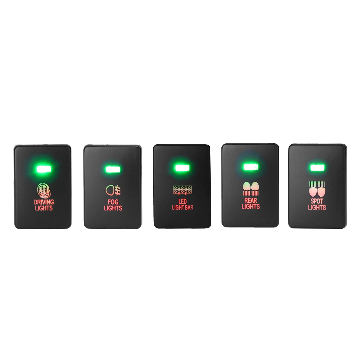 12V Car Light Push Button Rear Fog Spot LED Light Bar On/Off Switch for Mitsubis — view 6