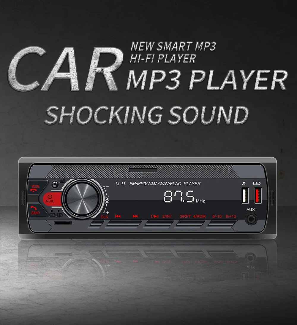 12V Car Radio Stereo Player Digital bluetooth Car MP3 Player FM Radio Stereo Audio Music USB/SD with In Dash AUX Input — view 2