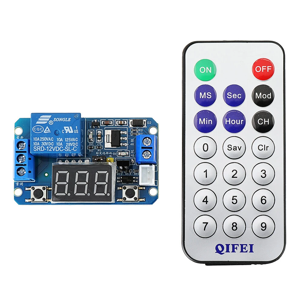 12V DC Infrared Remote Control Full-function Precision Delay Cycle Timing Relay — Pricio