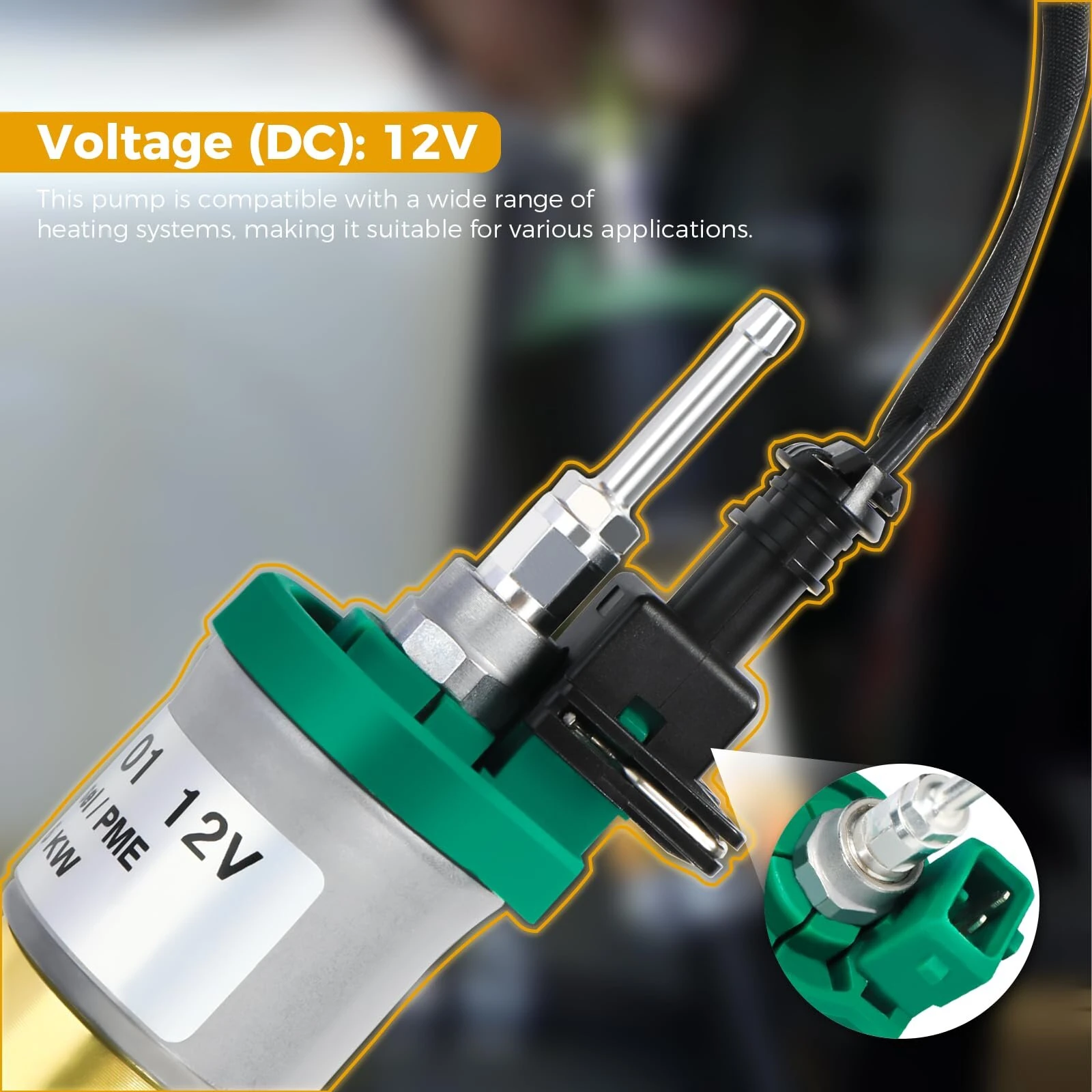 12V Diesel Heater Fuel Pump Quieter Parking Heater Replacement Part For All Diesel Heater — view 2