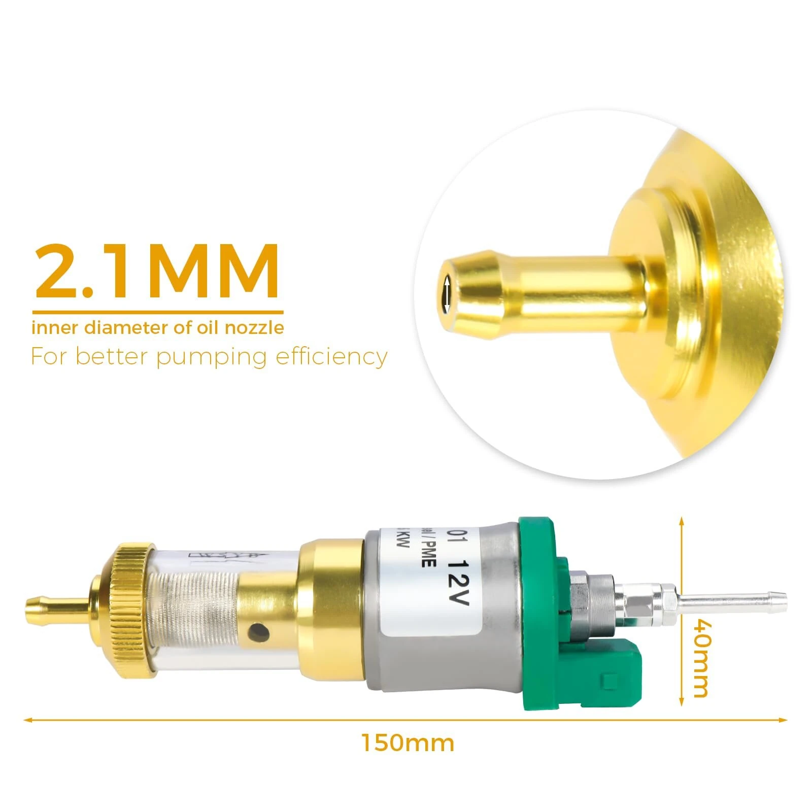 12V Diesel Heater Fuel Pump Quieter Parking Heater Replacement Part For All Diesel Heater — view 5