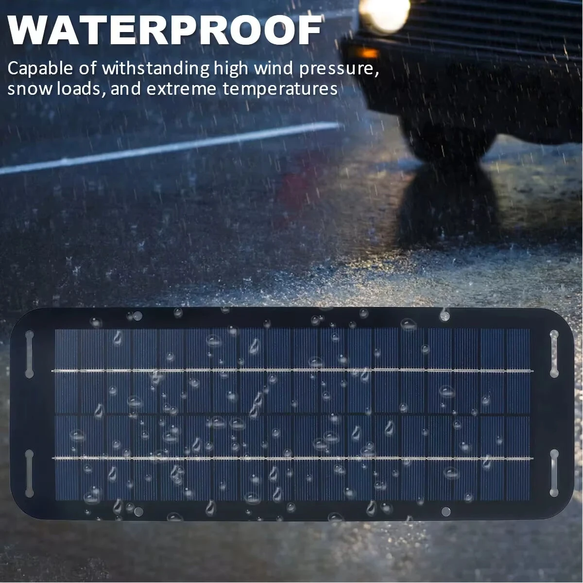 12V Solar Panel 6W Portable Flexible Solar Charger Kit with USB 5V DC Output for Car Camping Hiking Phones Power Banks Battery Charging CigaretteLighter Suction Cups — view 4