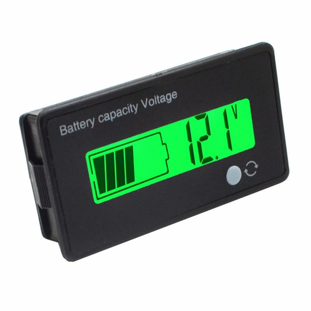 12V/24V/36V/48V 8-70V LCD Acid Lead 3.7V Lithium Battery Capacity Indicator Digital Voltmeter — Pricio