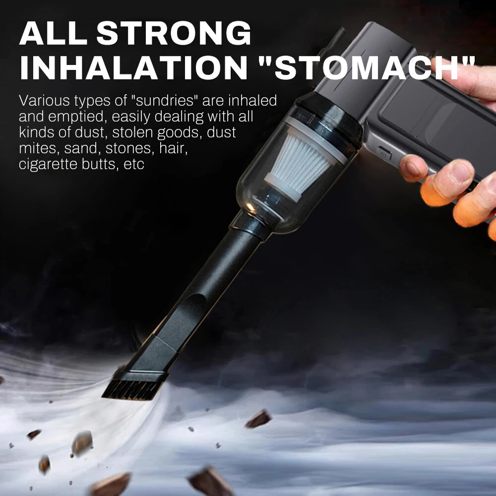 130000RPM Handheld Wireless Brushless Car Vacuum Cleaner with Suction and Blower Function Strong Air Speed Digital Display — view 5