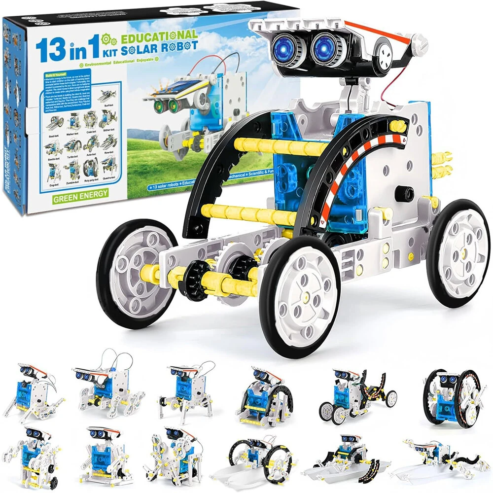 13in1 STEM Solar Robot Kit DIY Assembling Science Experiment Kits STEM Educational Toys for Kids Children — view 3