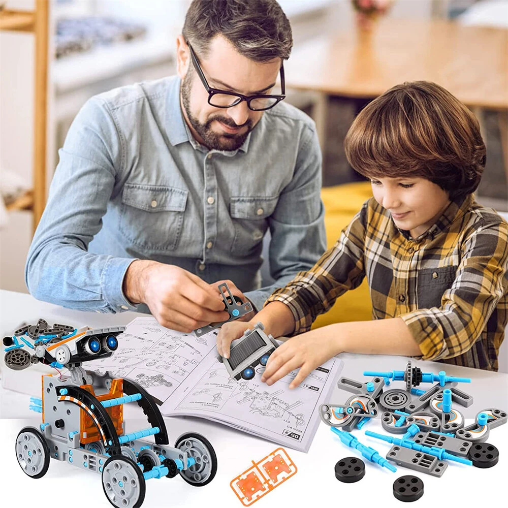 13in1 STEM Solar Robot Kit DIY Assembling Science Experiment Kits STEM Educational Toys for Kids Children — view 4