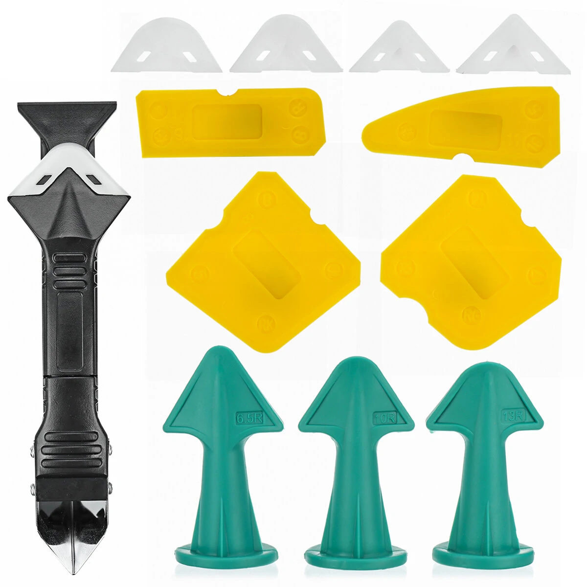 13pc/set Silicone Sealant Remover Caulking Tool Kit with Caulk Remove Sealant Finishing Tool for Bathroom Kitchen Window — view 9