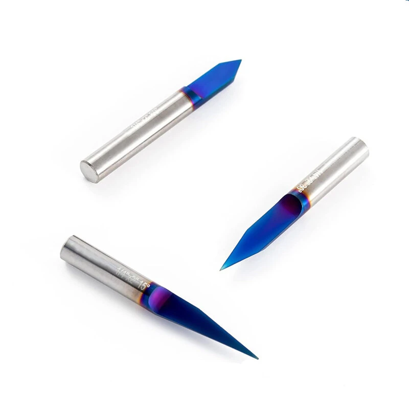 1/4 Inch Shank V Groove CNC Router Bit YK20 Tungsten Carbide 15° 30° 60° Angles for Wood Acrylic Aluminum Engraving Carving Tools — Pricio