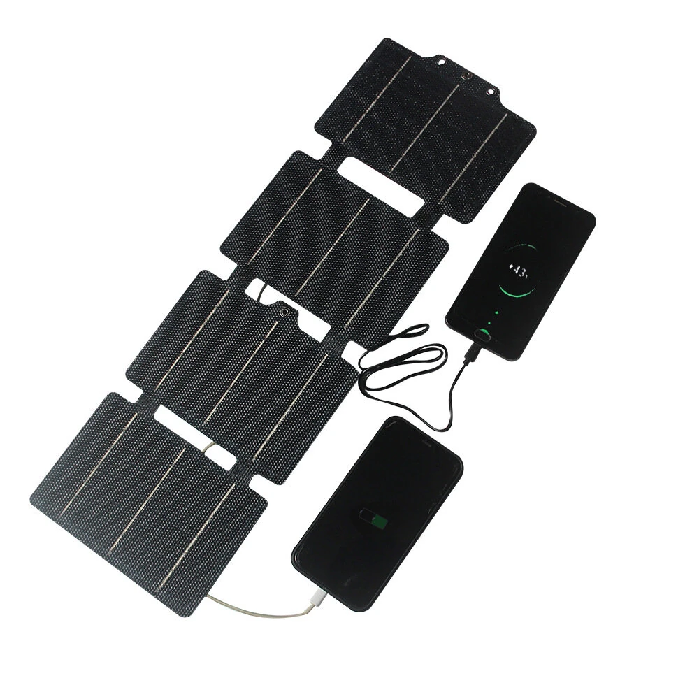 14W ETFE Foldable Solar Panels IPX6 Waterproof Portable Solar Panel Charger Lightweight Solar Panel Charger USB/Type-C for Camping Essentials — view 2