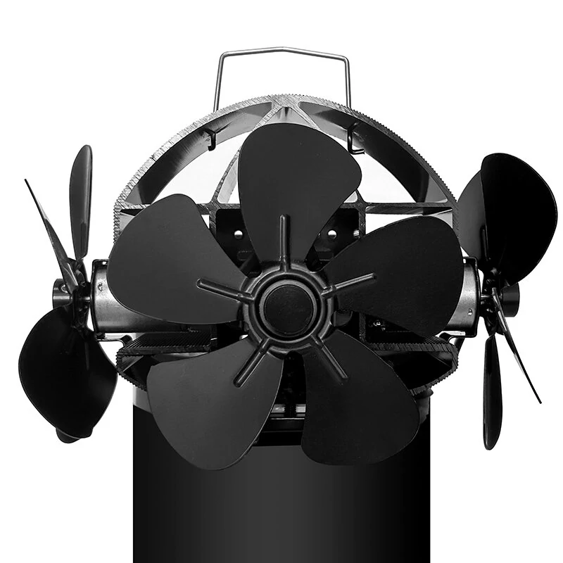 15 Blades Heat Powered Stove Fan Wall-mounted Fireplace Fan Winter Warm Quiet Eco-Fan Portable Heater Efficient Heat — image 1