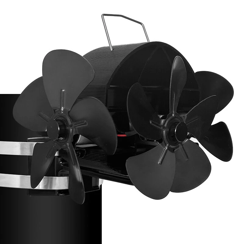 15 Blades Heat Powered Stove Fan Wall-mounted Fireplace Fan Winter Warm Quiet Eco-Fan Portable Heater Efficient Heat — view 4