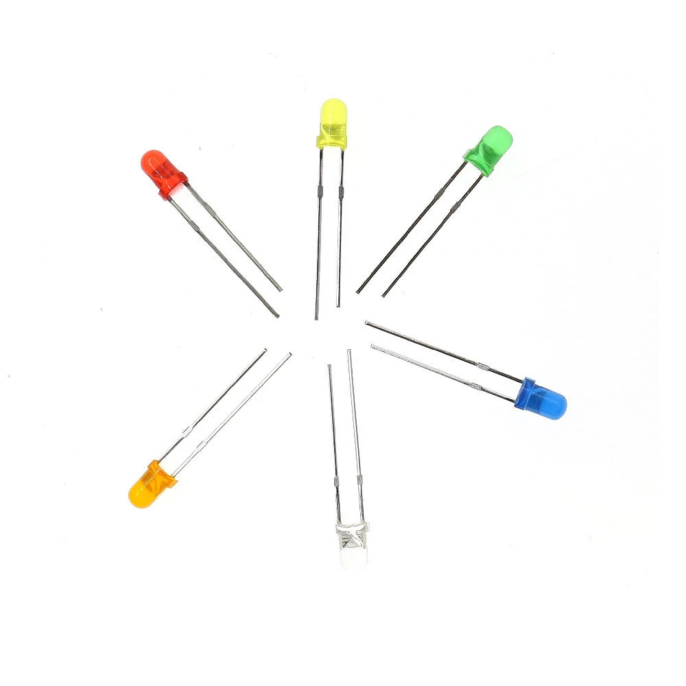 150/300/750PCS 3mm 15 Colors LED Lights Emitting Diodes Assortment Set Kit High Color Rendering Index for Arduino DIY Electronics Starter — view 4
