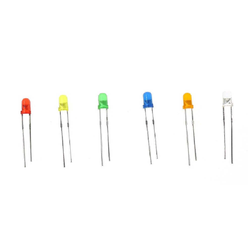 150/300/750PCS 3mm 15 Colors LED Lights Emitting Diodes Assortment Set Kit High Color Rendering Index for Arduino DIY Electronics Starter — view 5