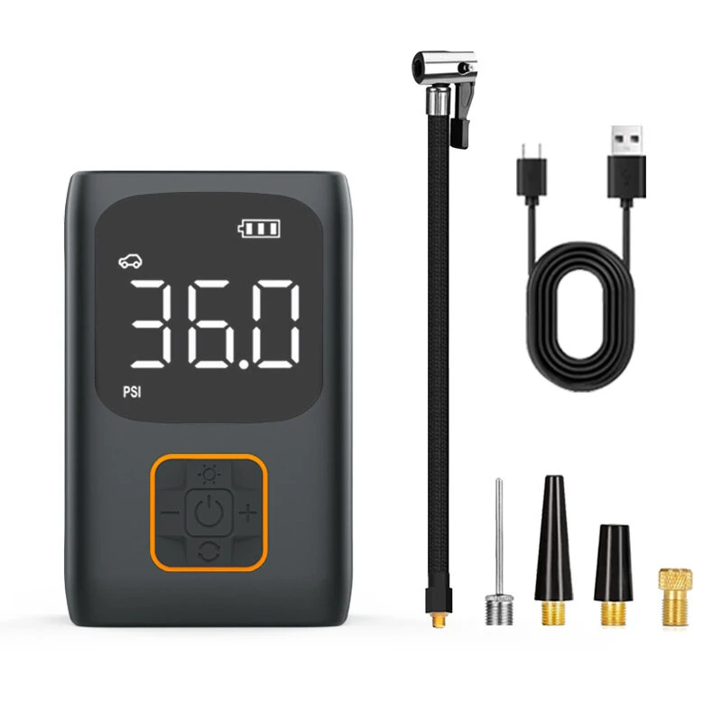 150 PSI Portable Smart Car Air Pump Intelligent Cordless Digital Display Car Tire Inflation Electric Vehicle Tire Air Pump for Bicycle Bike Ball — image 1