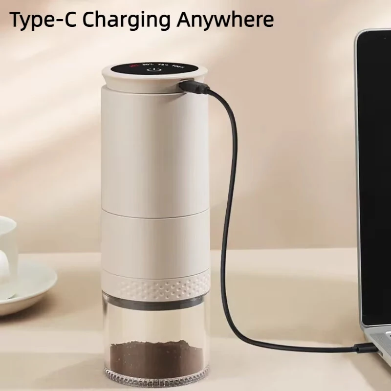 1500mAh Electric Coffee Grinder Conical Coffee with LED Touch Screen Burr Grinder Externally Adjustable Bean Grinding Machine Kaffe Bohnen Grinder — view 5