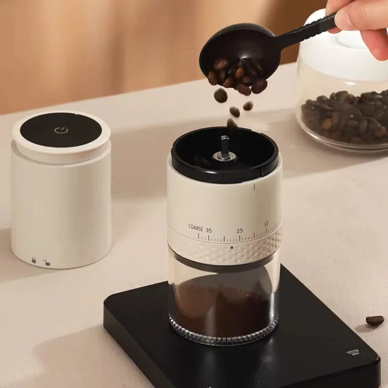 1500mAh Electric Coffee Grinder Conical Coffee with LED Touch Screen Burr Grinder Externally Adjustable Bean Grinding Machine Kaffe Bohnen Grinder — view 7