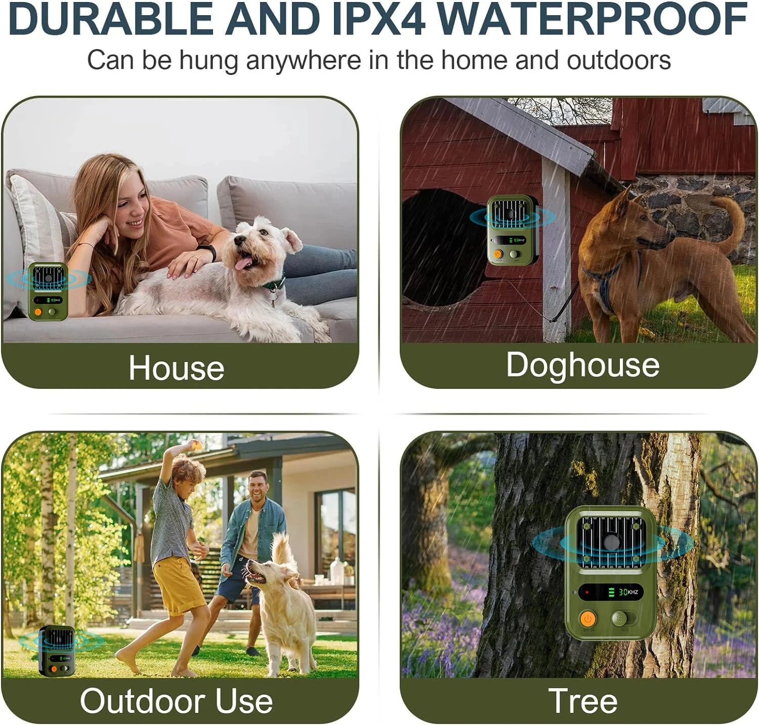 1500mAh Portable Ultrasonic Outdoor Dog Bark Stopper Ultrasonic Barking Stop Device for Dog Noise Prevention Training Device Dog Automatic Driving Device — view 4