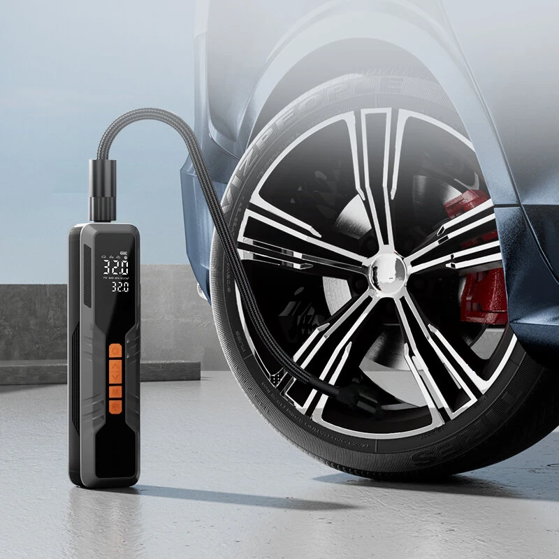 150Psi Portable Smart Electric Air Pump Power Bank Preset Tire Pressure 6000mAh Cordless Dual Digital Display Air Compressor — view 2