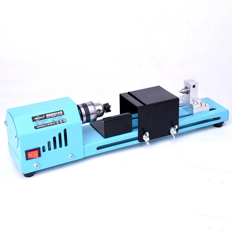 150W EU Plug Mini Wood Lathe Machine Miniature Pearl Lathe DIY Woodworking Pearl Lathe Machine Drill Rotary Tool — view 2