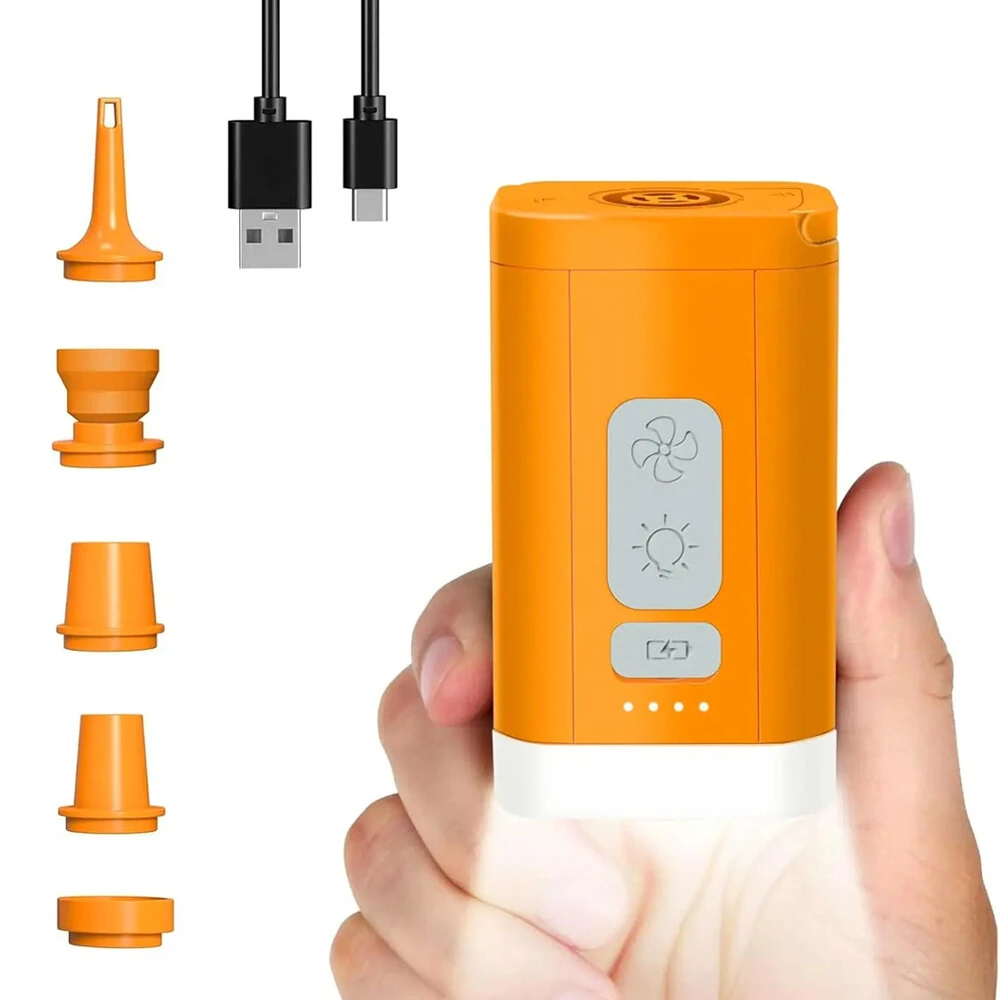 157SD Air Pump LED Light USB Rechargeable Quick Inflate for Pool Floats Bed Air Mattress Swimming Ring