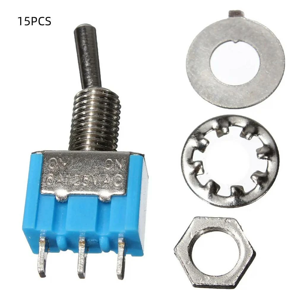 15PCS 3 Pins Toggle Switch AC 125V 6A 2 Position SPDT — image 1
