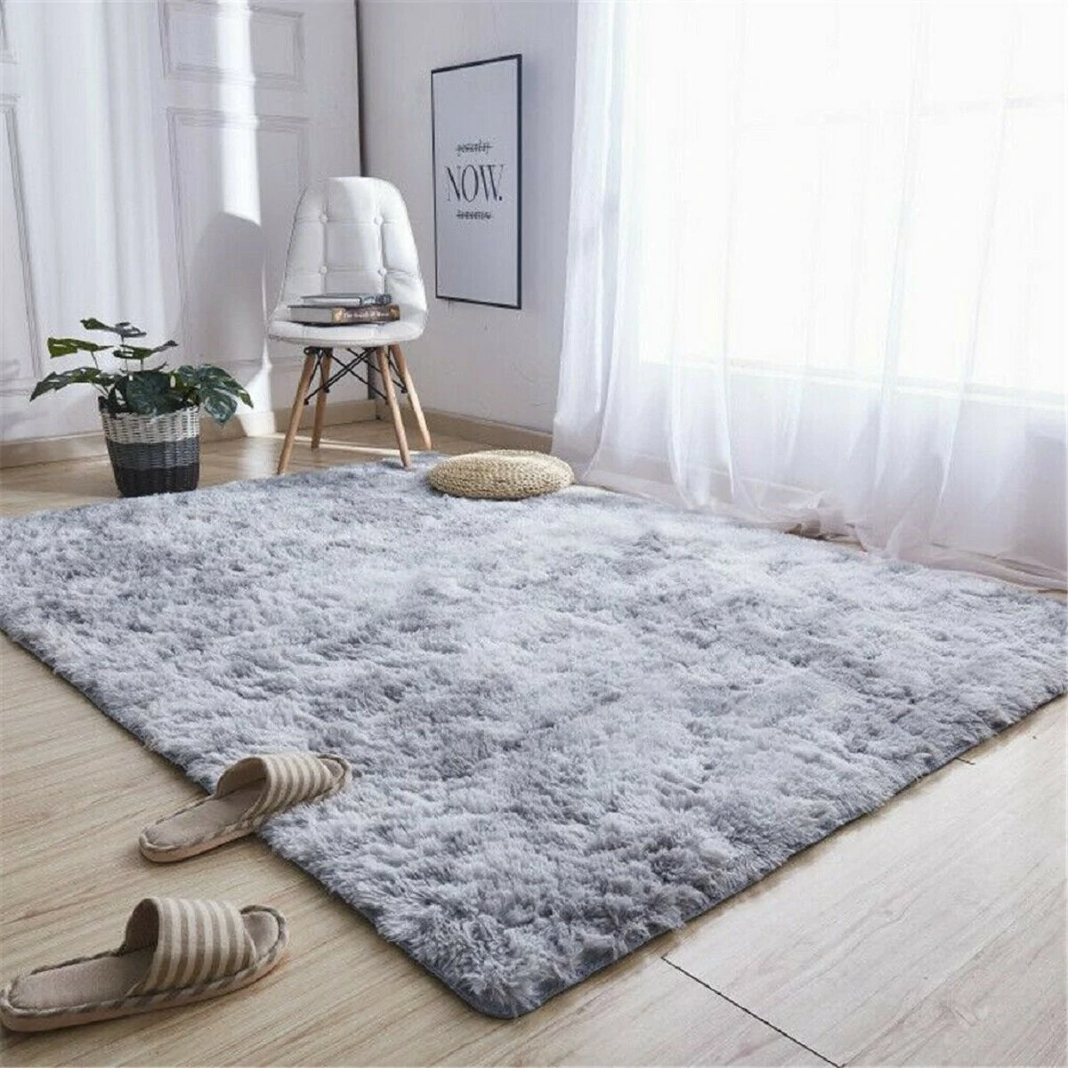 160X200CM Multi-color Tie Dyeing Plush Carpets Anti-slip Faux Fur Floor Mats Water Absorption Area Rug — view 4