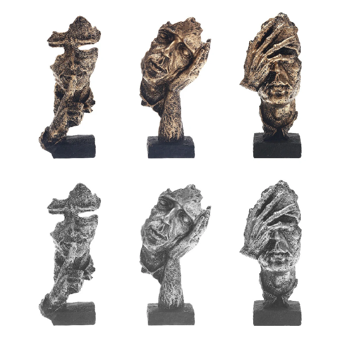 16.5cm Modern Resin Figure Statue Abstract Sculpture Craft Art Home Ornament — Pricio