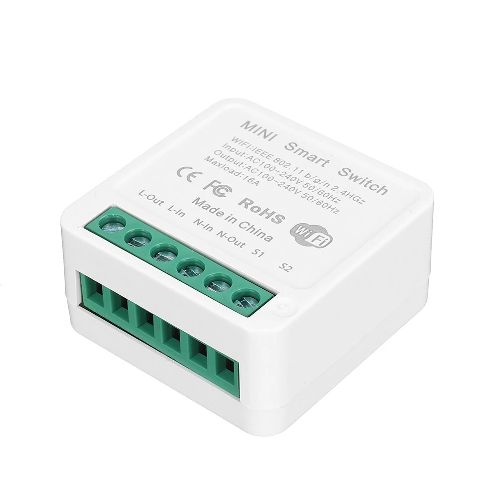 16A Mini Smart Wifi DIY Switch Support 2 Way Control Smart Home Automation Module Work with Alexa Google Home Smart Life App — view 10