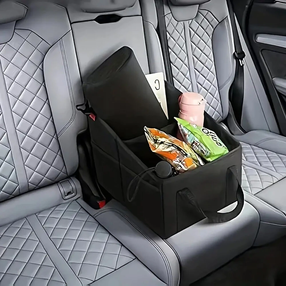 16L Car Trunk Storage Box Foldable Oxford Layout Storage Box With Handle Multifunctional Universal Seat Storage Box — view 4