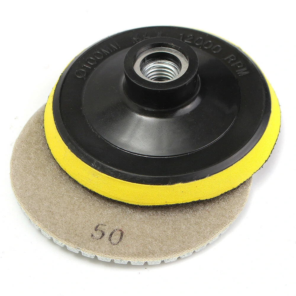 16pcs 4 Inch 50 to 10000 Grit Diamond Polishing Pads for Granite Stone Concrete Marble — view 10
