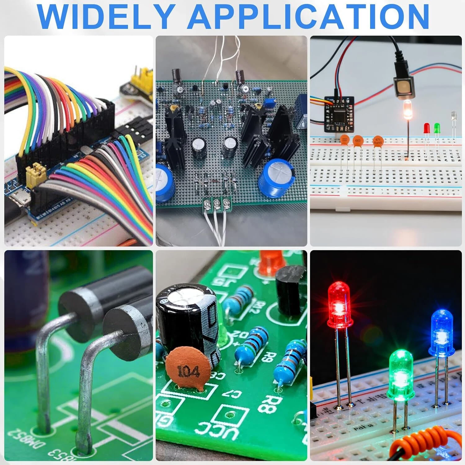 1780PCS Electronic Component Kit Ultimate Edition For UNOs R3 Breadboard Jumper Wires Resistors Capacitors Diodes Transistors PCB Boards Starter Kit — view 9