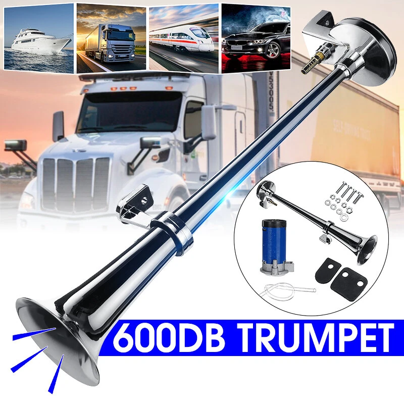 178DB Super Loud Single Trumpet Air Horn 12V Compressor Kit Car Train Truck RV — image 1