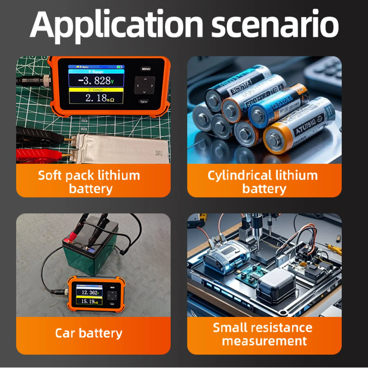 18650 Battery Voltage Internal Resistance Tester, High-precision Trithium Lithium lron Phosphate Battery Tester — view 2