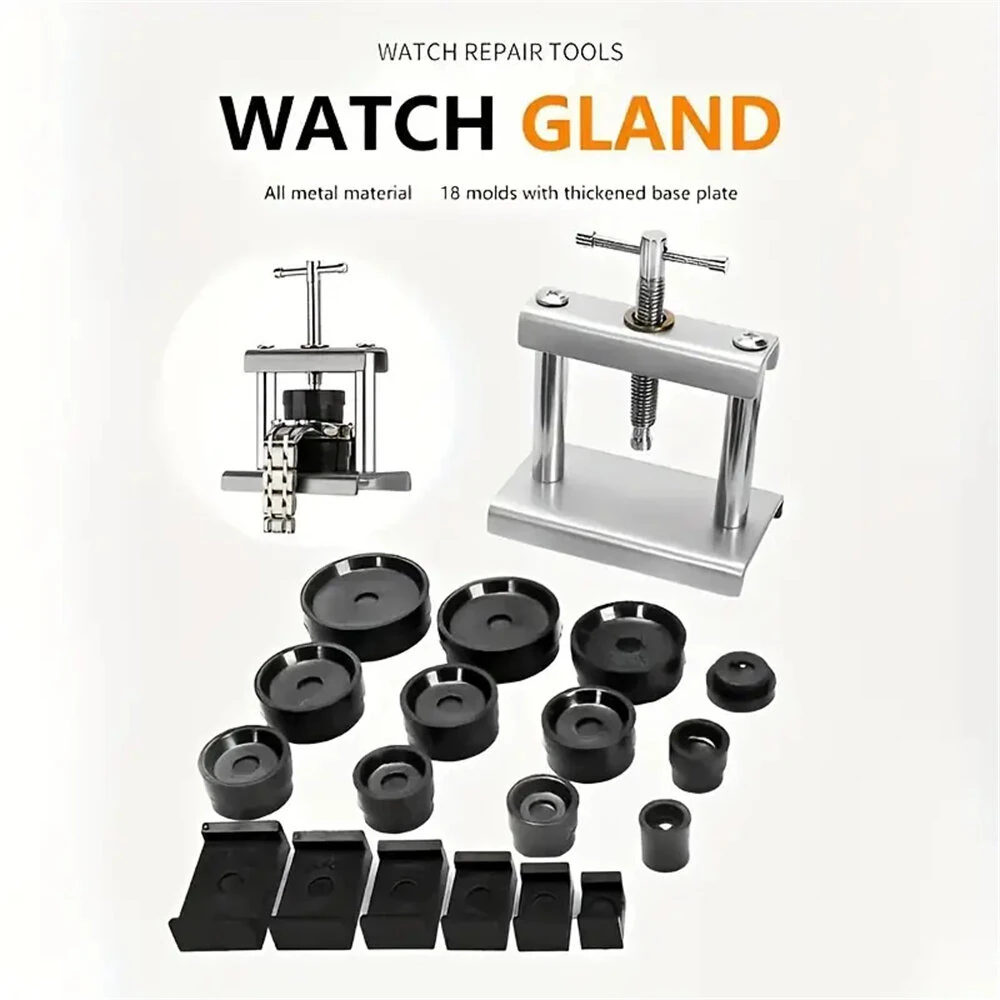 18pcs Professional Watch Press Set Watch Back for CASE Closing Tool & Fitting Dies Watch Repairing Tool Die Kit for Watchmaker — view 2