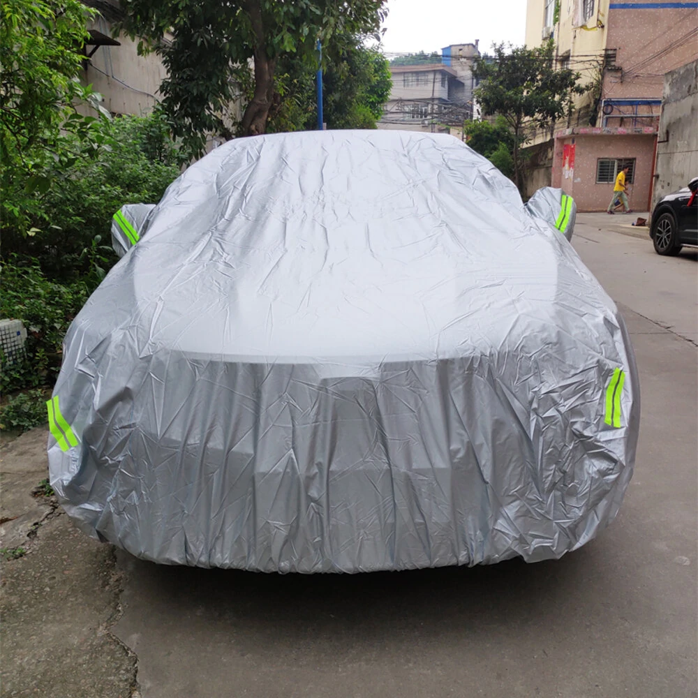 190T Car Cover Indoor Outdoor Snow Sun UV Snow Dust Resistant Protection Universal — view 7