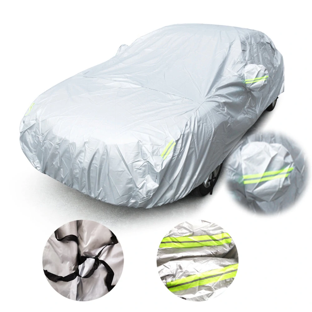 190T Car Cover Indoor Outdoor Snow Sun UV Snow Dust Resistant Protection Universal — view 8