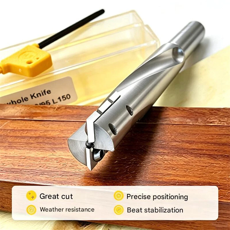 1PC 12mm Shank Spiral Mortise Cutter Bit for Door Lock Through Hole Chip Removal Bottom Cleaning Tungsten Carbide End Mill for Laminate MDF Plywood Hardwood Softwood CNC Electric Router — view 7