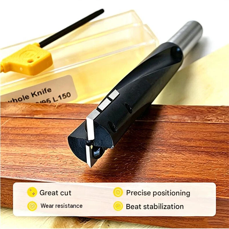 1PC 12mm Shank Spiral Mortise Cutter Bit for Door Lock Through Hole Chip Removal Bottom Cleaning Tungsten Carbide End Mill for Laminate MDF Plywood Hardwood Softwood CNC Electric Router — view 8