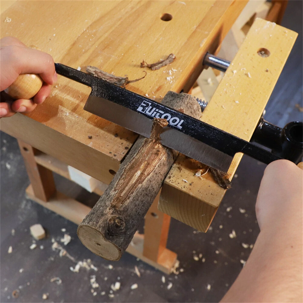 1pc Draw Knife Straight Shave Knife With High Carbon Steel Blade Wooden Handle Pull Knife Woodworking Debarking Hand Tool For Logs and Fence Posts — view 9