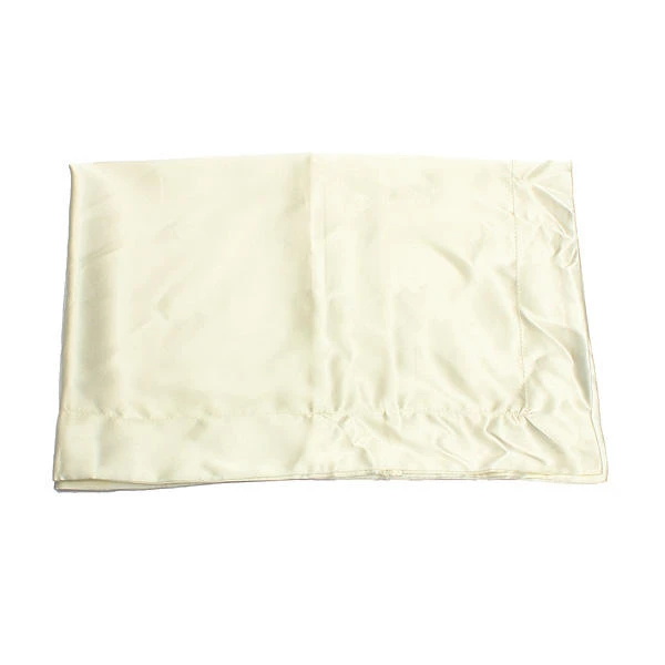 1pc Ivory Double-side Silky Soft Charmeuse Silk Pillow Case Beauty Sleep-helper — view 3