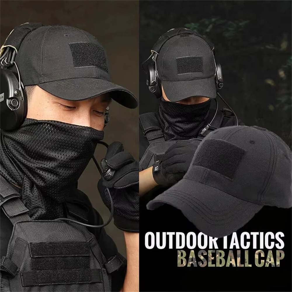 1PC Men Camouflage Tactical Baseball Cap Summer Breathable Sun Hat for Fishing Hiking Outdoor Sports — view 3