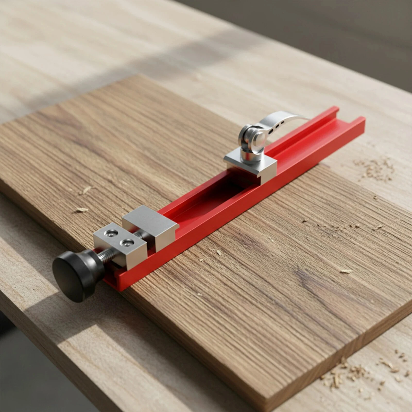 1pcs Adjustable Circular Saw Guide Rail Aluminum Alloy Cutting Track With Two-Way Locking Clamp One-Button Positioning Tool For Woodworking Engraving — view 3