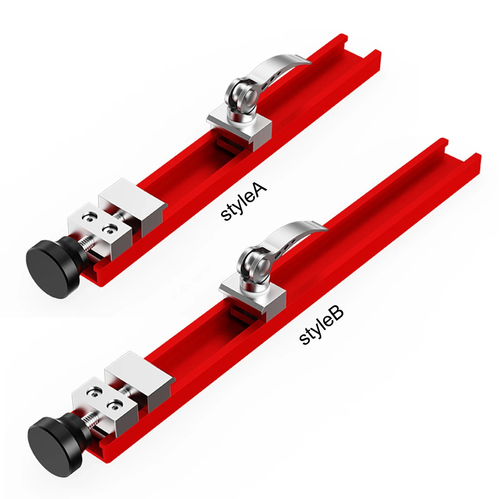 1pcs Adjustable Circular Saw Guide Rail Aluminum Alloy Cutting Track With Two-Way Locking Clamp One-Button Positioning Tool For Woodworking Engraving — view 4