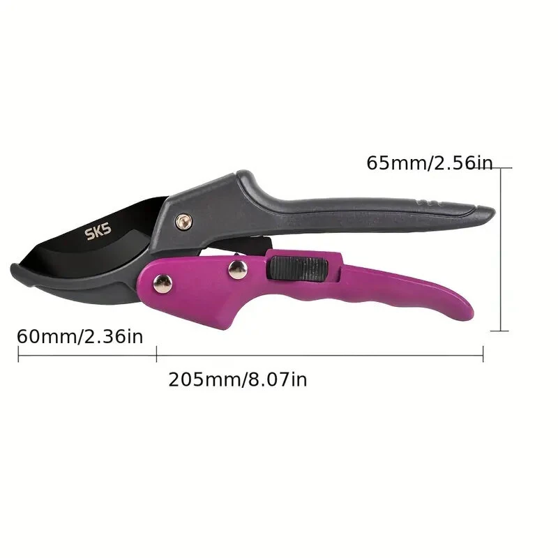 1PCS Stainless Steel Pruning Shears Ambidextrous Design Comfortable Grip Ideal for Arthritic Hands Gardening Tool — view 8
