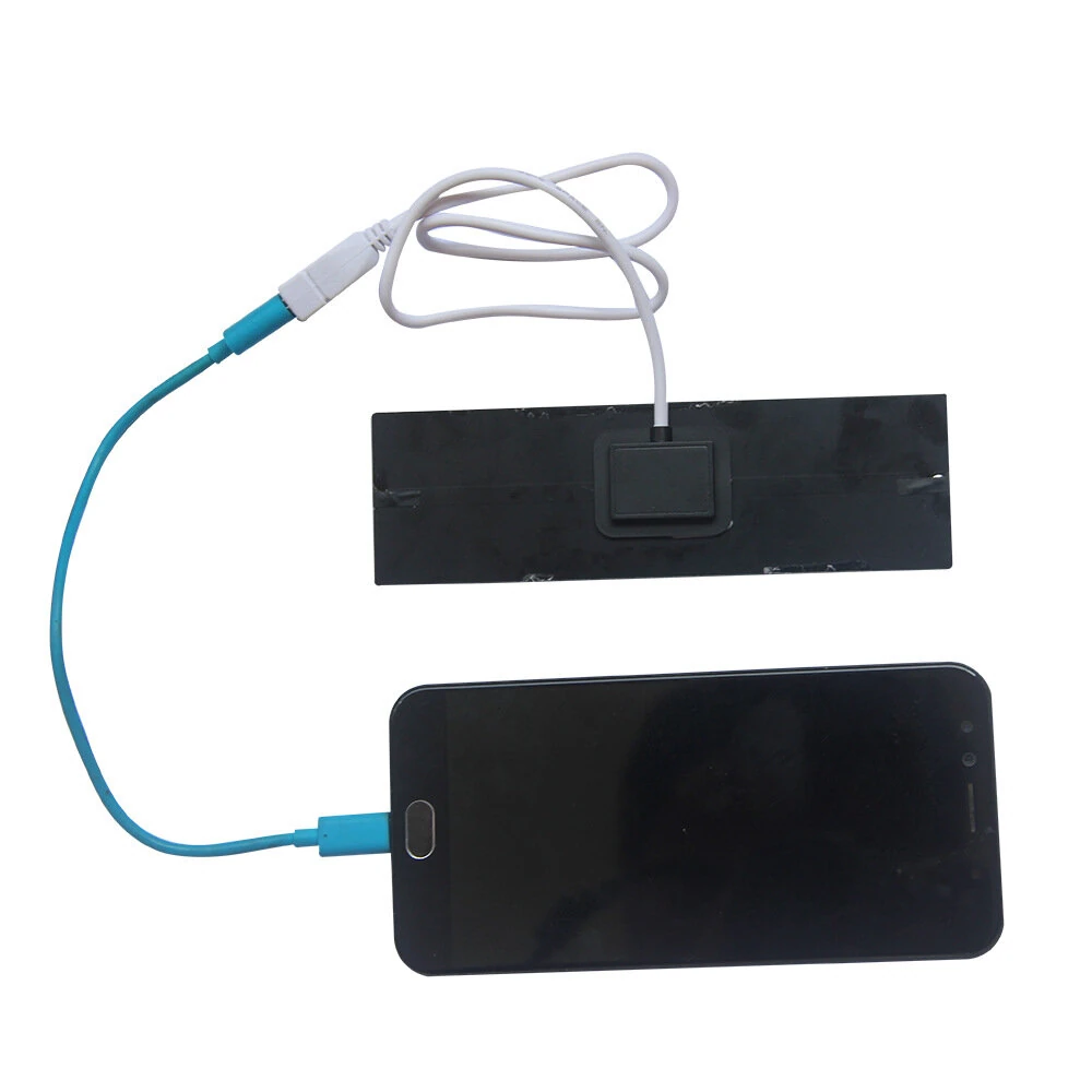 1W 5V Monocrystalline Solar Panel Charger 20.5% High Efficiency USB Portable Power Bank Light Fan Charger 3.7V to 5V — view 3