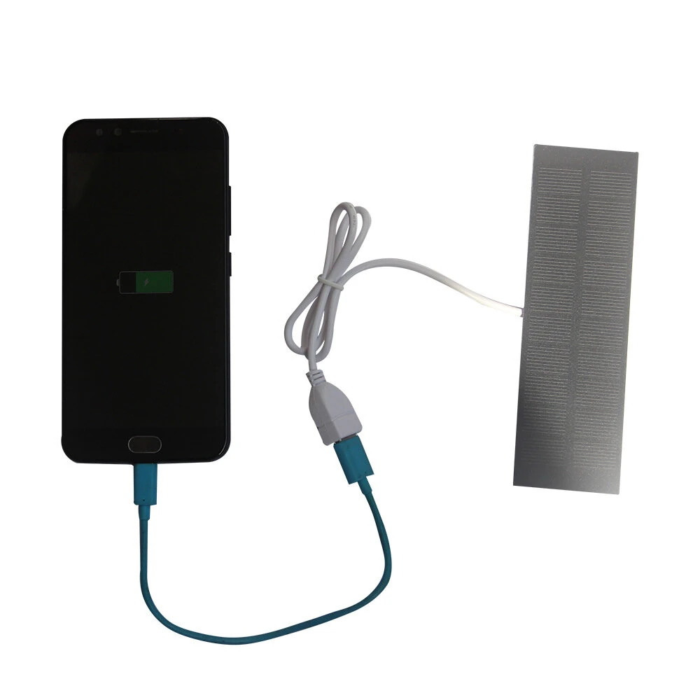 1W 5V Monocrystalline Solar Panel Charger 20.5% High Efficiency USB Portable Power Bank Light Fan Charger 3.7V to 5V — view 5