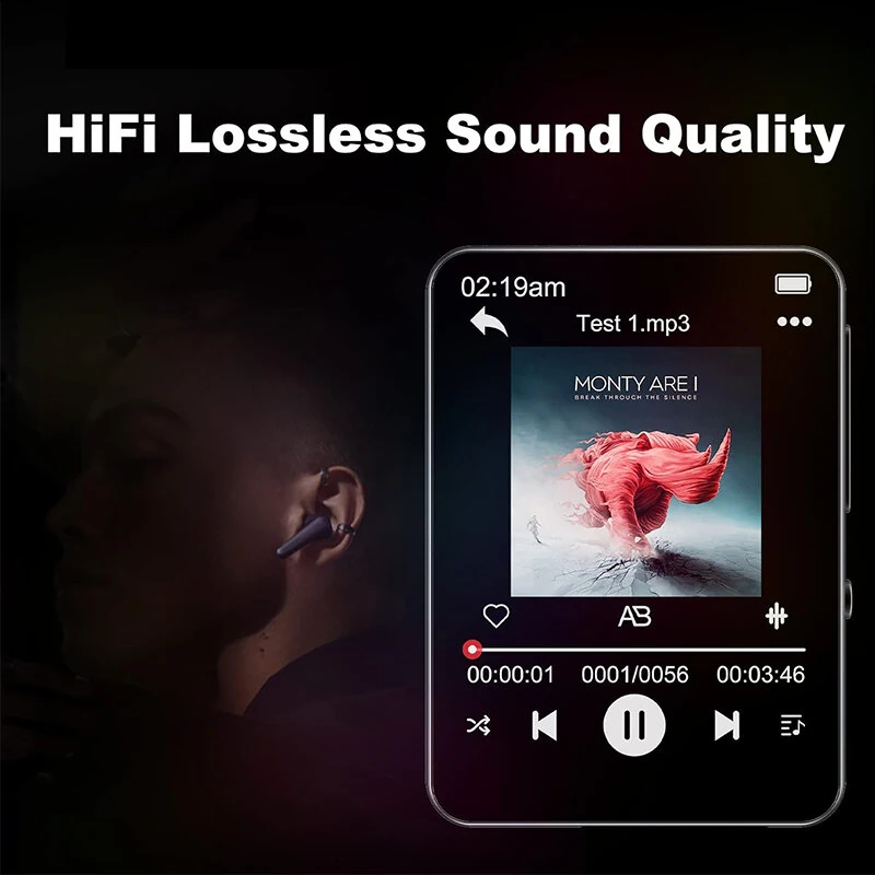 2.4 Inch HiFi bluetooth MP3 Player Built-in 32GB Memory 30H Playback Touch Screen Portable Digital Audio Lossless Music MP4 Player with FM Radio Recording Ebook — view 3