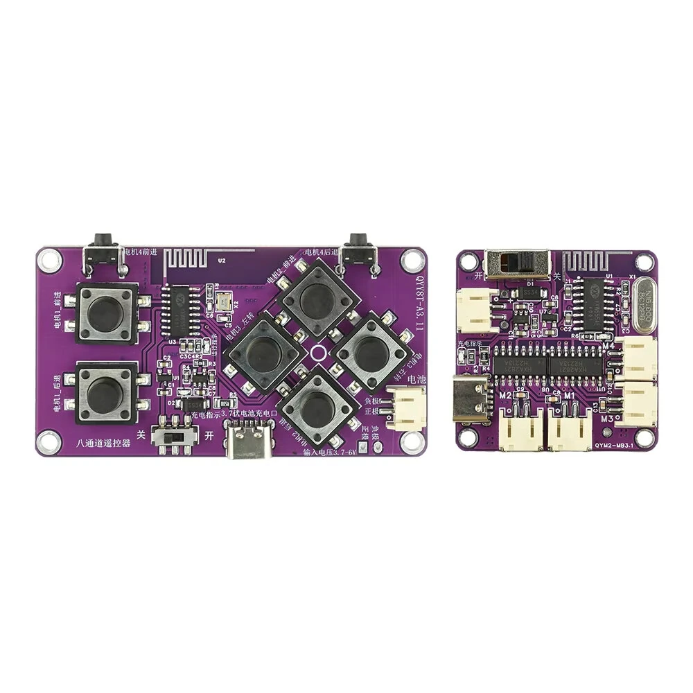 2.4G Remote Control Receiver Kit for DIY Toy Cars Robots 8-Channel Wireless Module with 100M Range Overcharge Protection — view 7